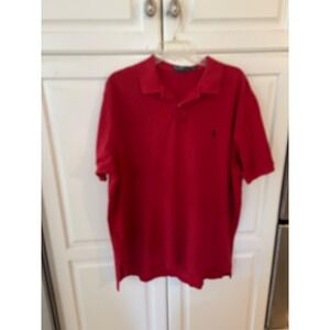 Polo Ralph Lauren Red Short Sleeve Polo Shirt Mens XXL Embroidered Logo
